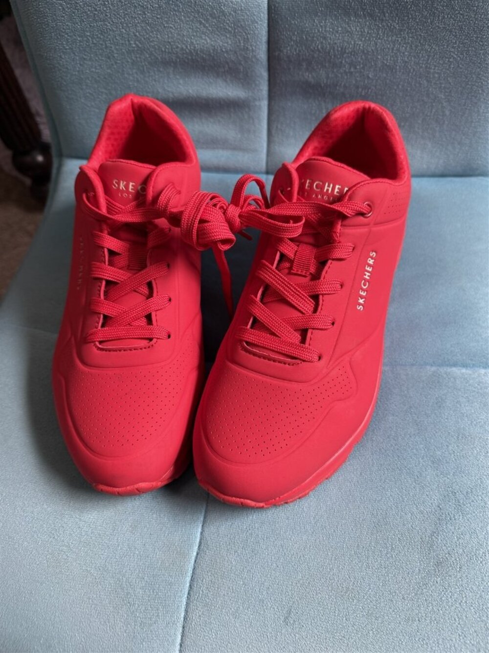 Skechers Uno Stand On Air Womens 73690 Red Casual Shoes Sneakers Size 9